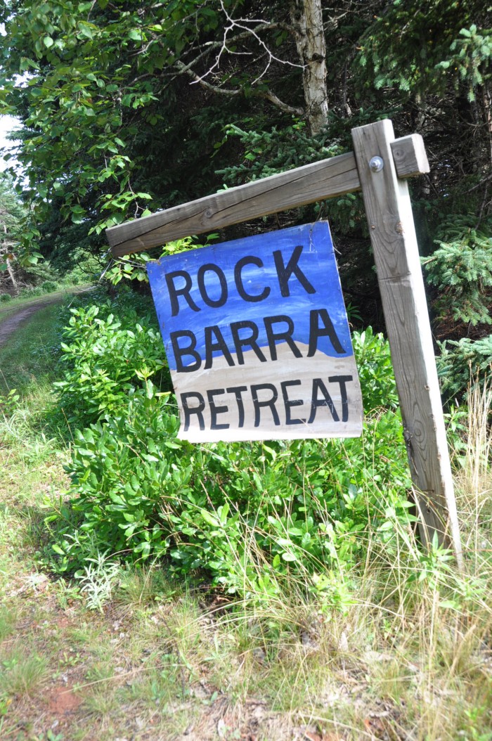 Rock Barra Retreat Sign